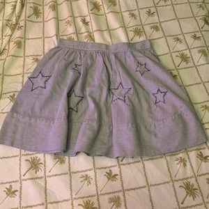 Blue and white star applique skirt by corpus